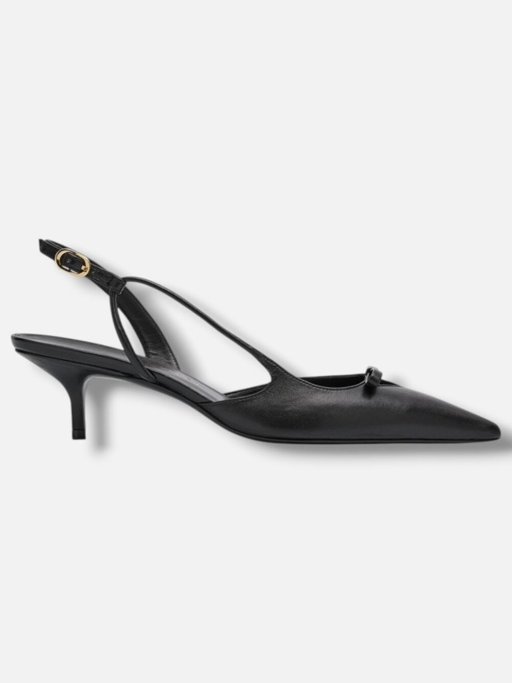 Stuart Weitzman Women's Black Tully 50 Slingback Size 7B